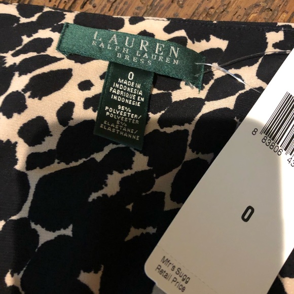 Ralph Lauren Black and Brown Print Dress - Picture 3 of 3